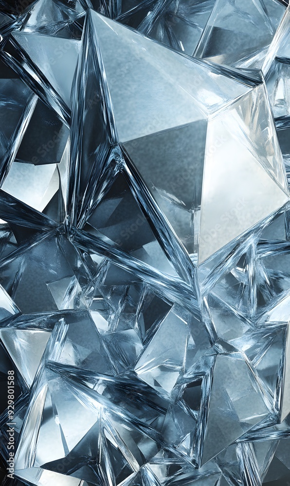16. Complex 3D geometric patterns with interlocking prisms and a sleek, metallic sheen, set against a pristine backdrop 16. Complex 3D geometric patterns with interlocking prisms and a sleek, metallic sheen, set against a pristine backdrop