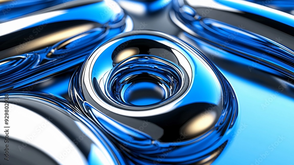 Abstract Blue and White 3D Render Abstract Blue and White 3D Render