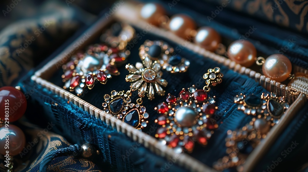 Artificial Jewelry with earring in a box Artificial Jewelry with earring in a box