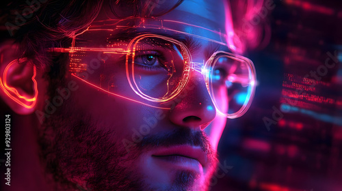 A futuristic portrait of a ...