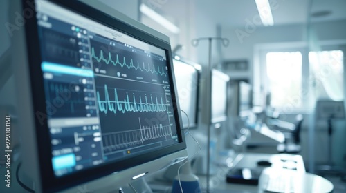 Wallpaper Mural A neat office setting with digital medical monitors that emphasize stylish design and screen readouts Torontodigital.ca