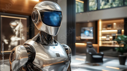 A futuristic robot in a mod...
