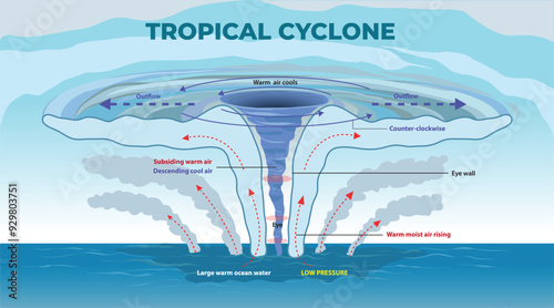 illustration of tropical cyclone diagram