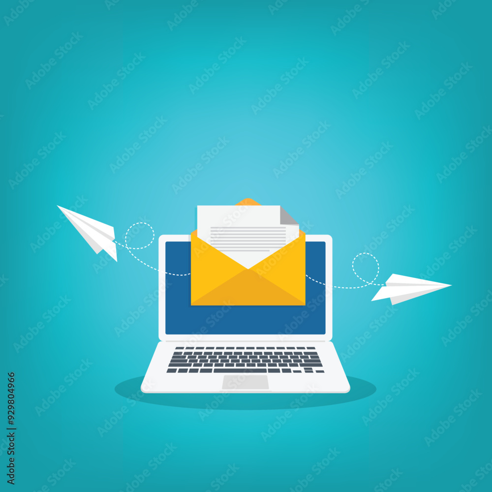 Email. Newsletter concept.	