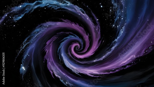 Cosmic Whirlwind Abstract Photo with Swirling Patterns and Celestial Light 