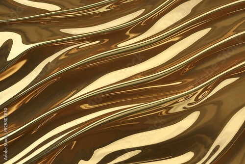 A captivating image with a gold chrome metal textured background