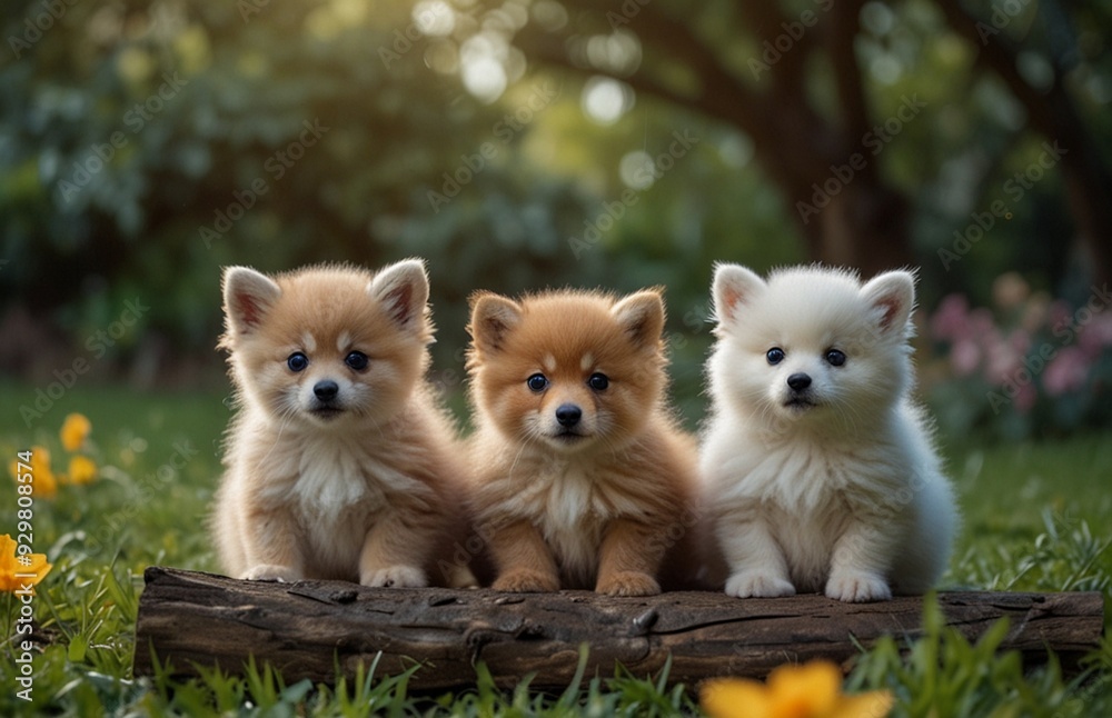 Obraz premium group of dogs