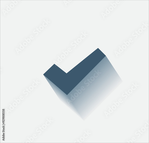 Vector dark color icon with shadow on light background
