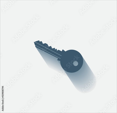 Vector dark color icon with shadow on light background