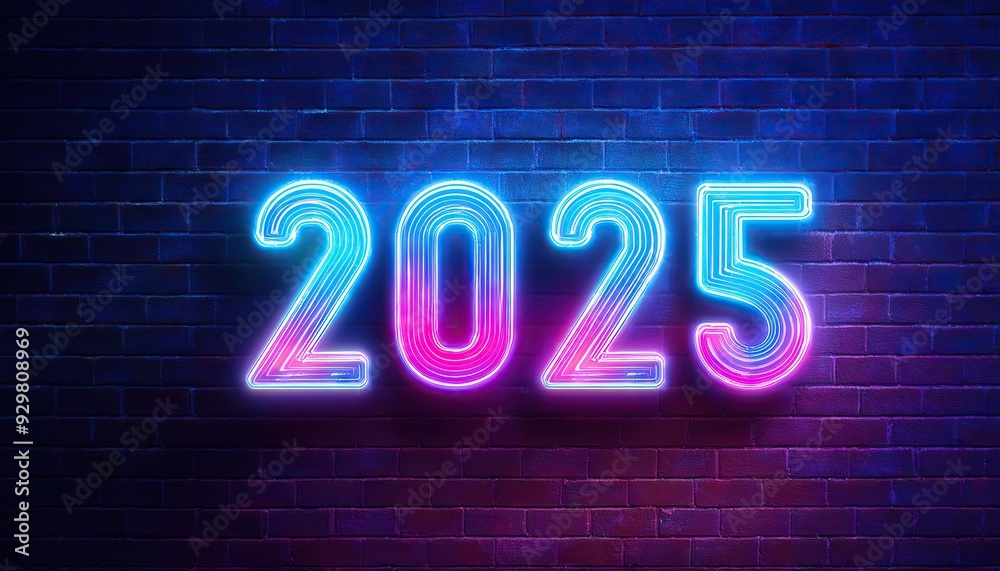 Neon Light New Year 2025 Neon Light New Year 2025