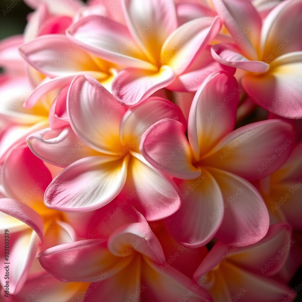 Vibrant Pink Plumeria Blooms in Close-Up Ai generated Vibrant Pink Plumeria Blooms in Close-Up Ai generated