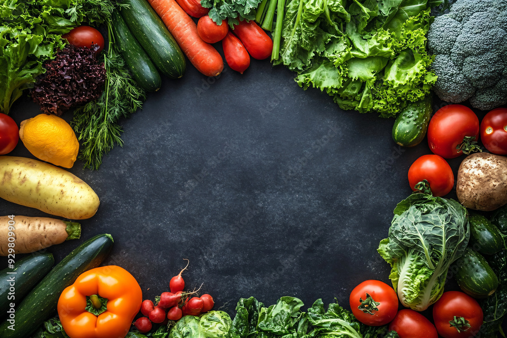Fresh Vegetables Border. Fresh Vegetables Border.