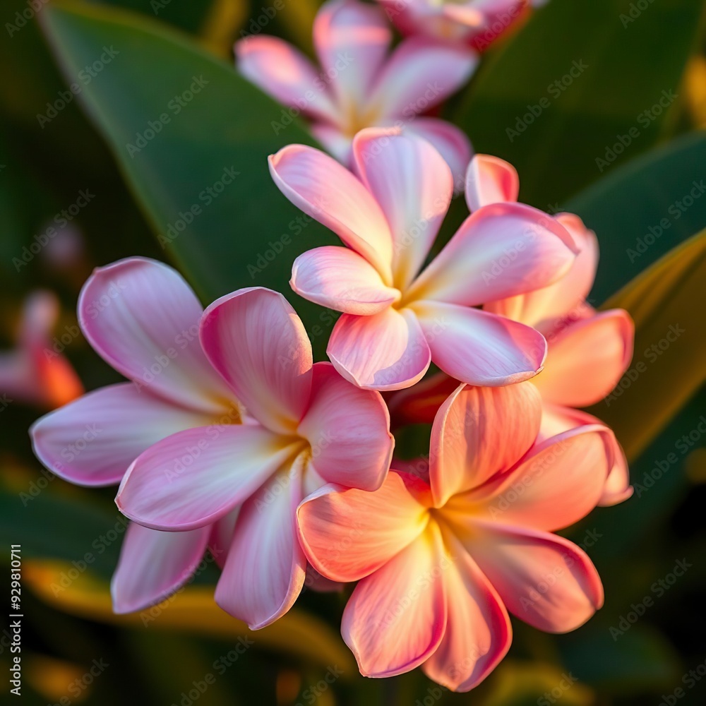 Vibrant Pink Plumeria Blooms in Close-Up Ai generated Vibrant Pink Plumeria Blooms in Close-Up Ai generated