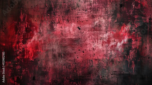 Grungy distressed red and black horror background