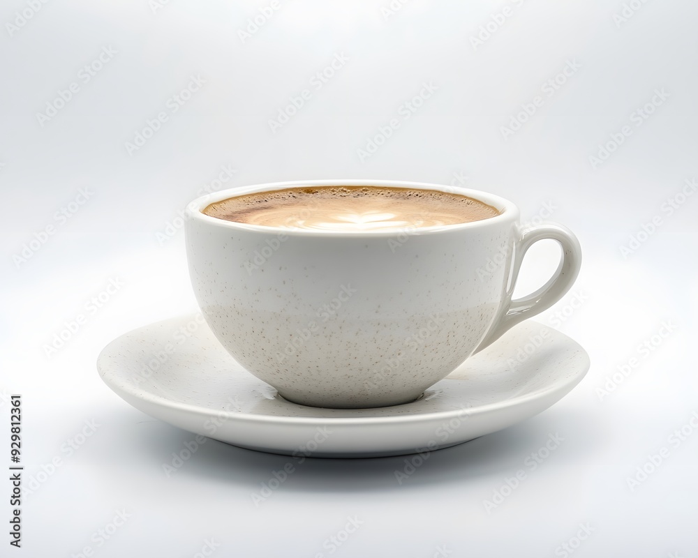 Naklejka premium Minimalist Cup of Cappuccino.