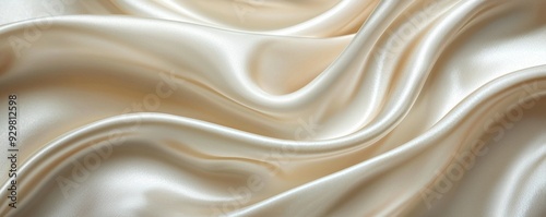 Elegant satin fabric with soft, flowing waves, perfect for backgrounds and fashion-related projects.