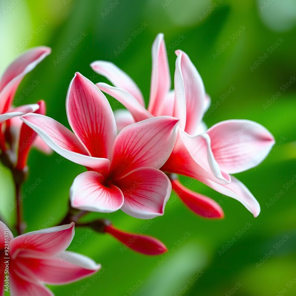 Vibrant Pink Plumeria Blooms in Close-Up Ai generated Vibrant Pink Plumeria Blooms in Close-Up Ai generated