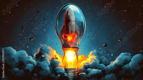 A lightbulb containing a ro...