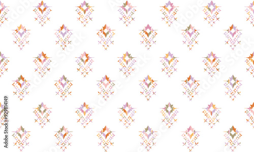 Abstract Ikat pattern with seamless design, perfect for ethnic-themed backgrounds, curtains, carpets, wallpapers, clothing, and decorations. Ideal for wrapping paper, batik, and other creative uses.