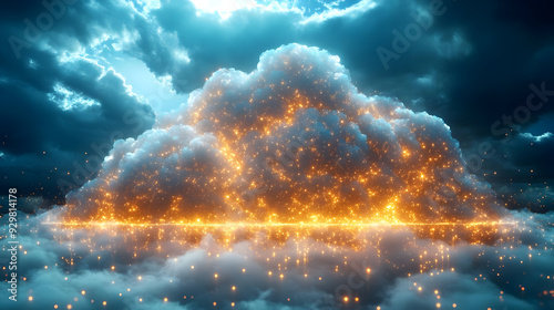 A luminous cloud formation ...