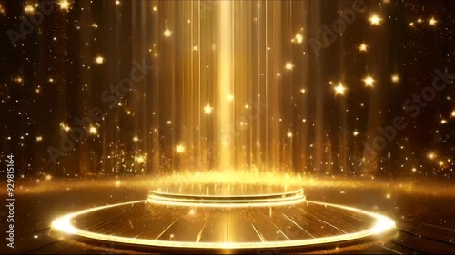 The Stars abstract fountain in the night