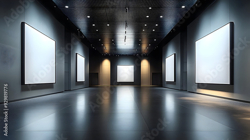 A modern art gallery with e...