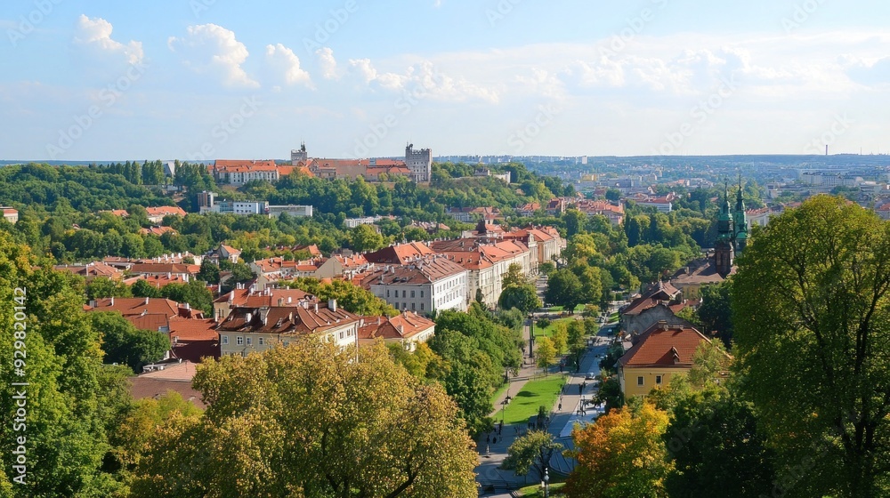 Panoramic View of Vilnius Old Town Panoramic View of Vilnius Old Town