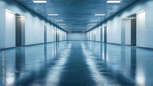 A modern corridor with mult...