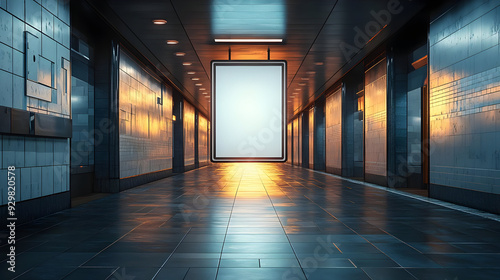 A modern corridor with illu...