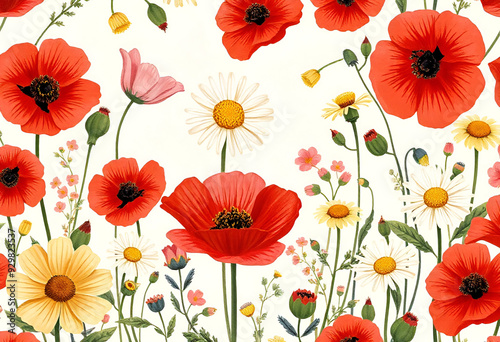 Illustration of a floral pattern