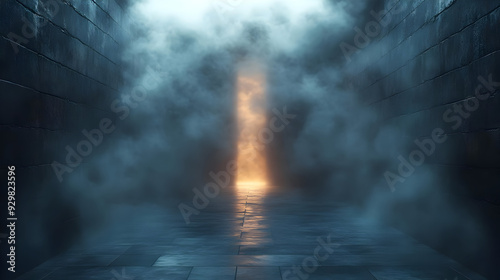 A mysterious corridor with ...