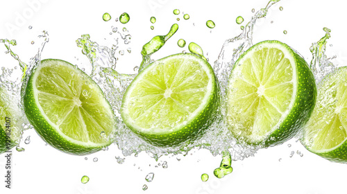 A refreshing splash of lime transparant background png