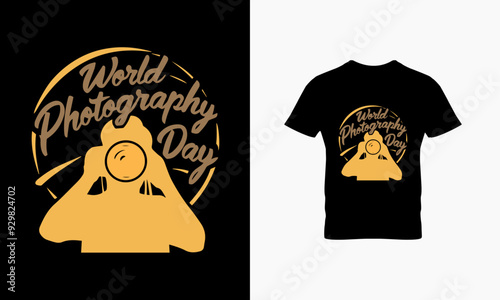 World photography Day t shirt design 