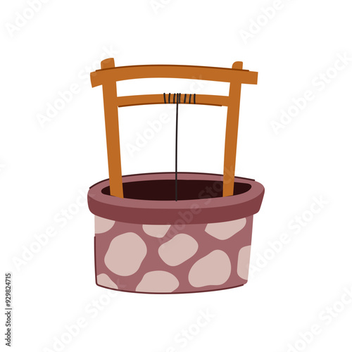 ground well water cartoon. aquifer drilling, pump filtration, purity testing ground well water sign. isolated symbol vector illustration