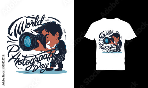 World photography Day t shirt design 