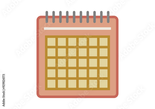 Calendario naranja y amarillo mensual
