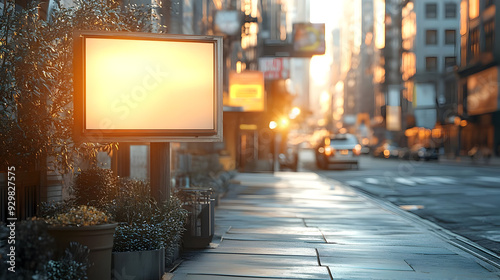 A quiet urban street at sun...