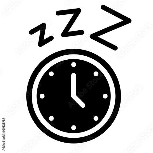 Get Enough Sleep Icon, Vector Symbol Illustration.