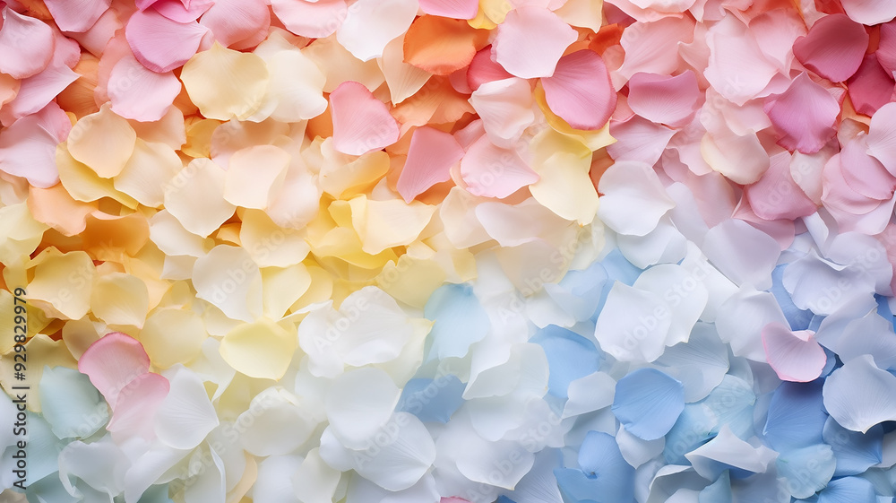 Fototapeta premium Colorful pastel background of flower petals