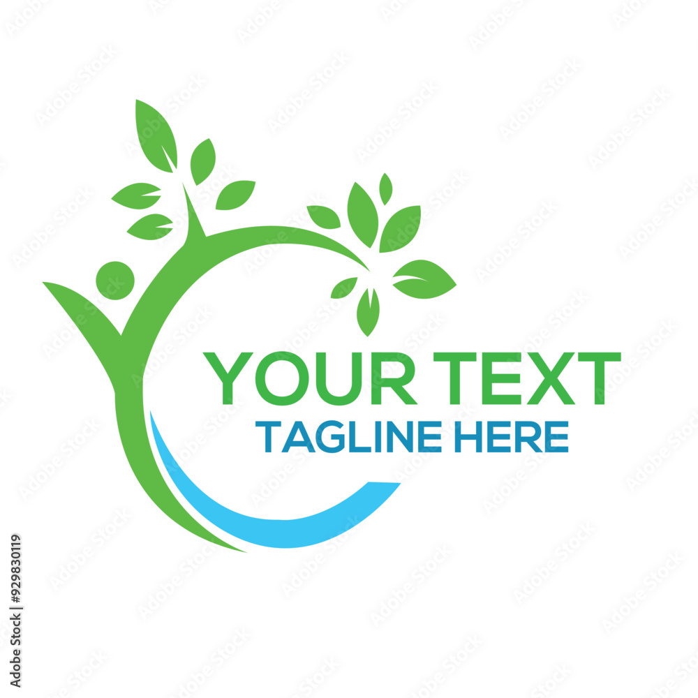 Fototapeta premium eco friendly logo design