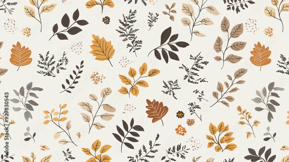 Autumn Leaves Seamless Pattern Autumn Leaves Seamless Pattern