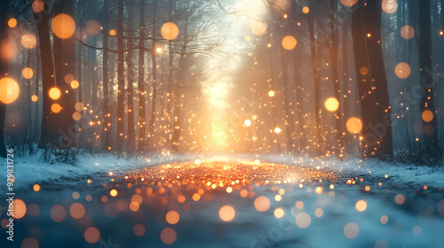 A serene forest pathway ill...