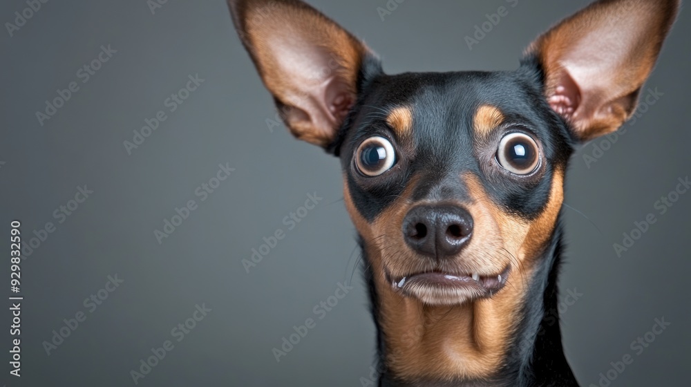 A small dog with a big brown nose and ears, AI A small dog with a big brown nose and ears, AI