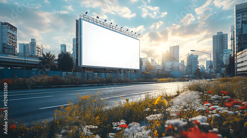 A serene urban landscape fe...