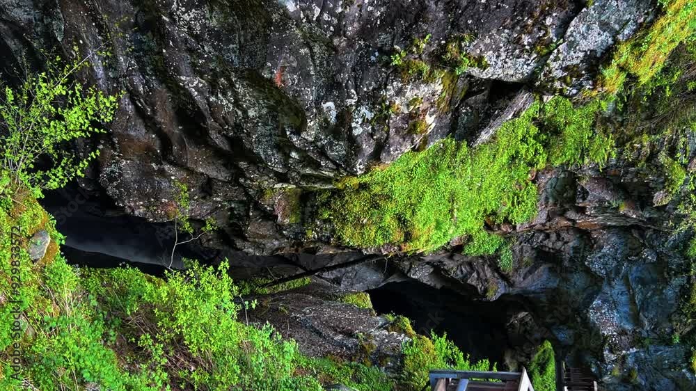 Above View Of Long Narrow Aare Gorge In Iseltwald Near Interlaken, Switzerland. Aerial Shot Above View Of Long Narrow Aare Gorge In Iseltwald Near Interlaken, Switzerland. Aerial Shot
