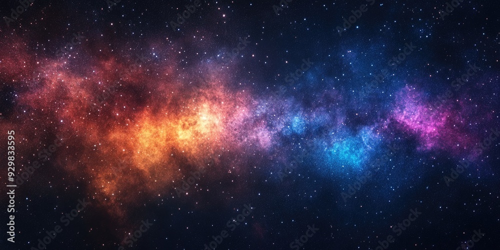 Naklejka premium Space filled with stars