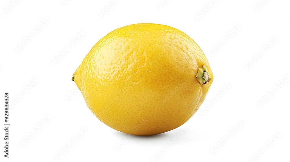 Single yellow lemon with a textured rind isolated on a white background. Single yellow lemon with a textured rind isolated on a white background.