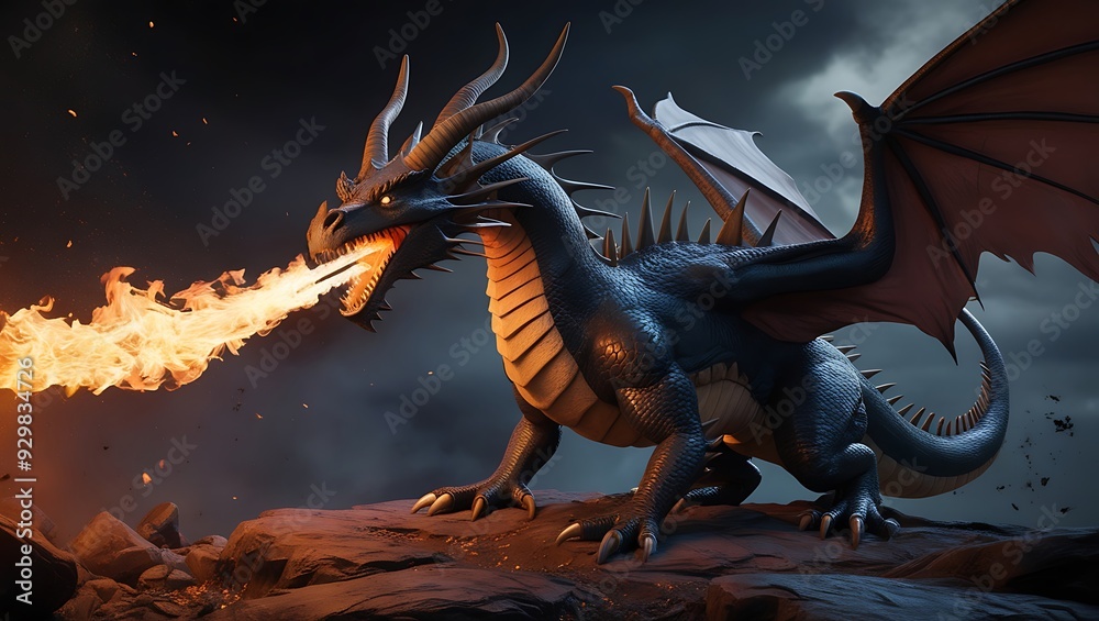 Naklejka premium Dragon illustration