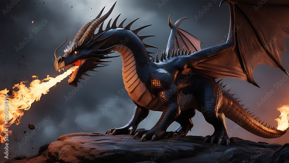 Naklejka premium Dragon illustration