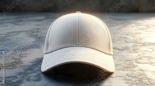 A simple white cap placed o...